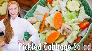 EASY Pickled Cabbage Salad Recipe!! LOW-CARB, Keto-Friendly Recipe! Refreshing & Crunchy!