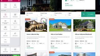 Adding Modern Properties Grid Widget Using Elementor - RealHomes WordPress Real Estate Theme