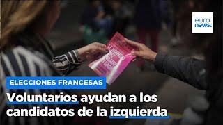 Nuevos voluntarios ayudan a los candidatos de izquierda en Francia a captar votos