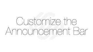 Squarespace 7 Tutorial: Customize the Announcement Bar