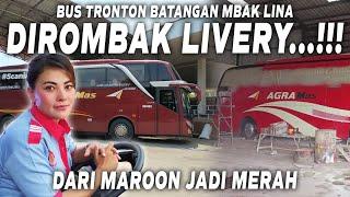 BUS BATANGAN MBAK LINA OZORA...!!! DRIVER CANTIK AGRA MAS GANTI LIVERY