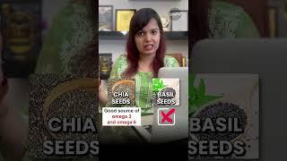 Chia Seeds Vs Basil Seeds #shorts