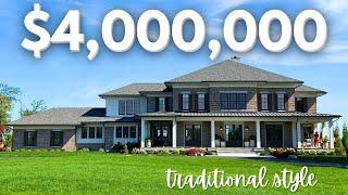 Tour a $4 Million Custom American Traditional Home in Zionsville, Indiana!