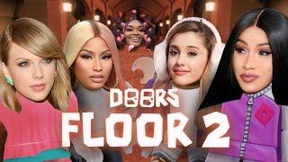 Celebrities Playing ROBLOX | DOORS FLOOR 2