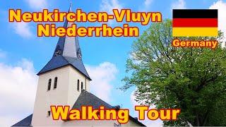 Neukirchen-Vluyn (Ortskern Neukirchen, Ortskern Vluyn) 4K Street Walk (Niederrhein & Ruhrgebiet)