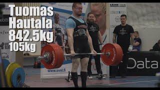 Tuomas Hautala 842.5kg Klassinen voimanosto 105kg 2020