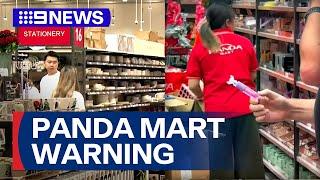 Consumer Affairs swoops on Panda Mart days after Melbourne launch | 9 News Australia