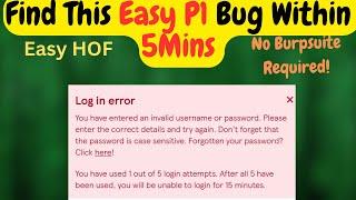 Find This Easy P1 Bug within 5mIns - No Burpsuite Required || ATO || P1|| #bugbounty