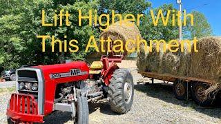 Triple Your Tractors 3 point lift height! Scissor Lift Adapter.