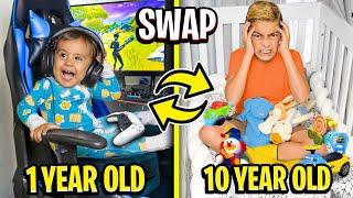 10 year old SWAPS Bedrooms with 1 year old Baby!! (Hilarious)  | The Royalty Family