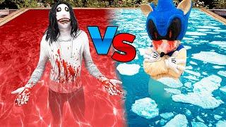 ГОРЯЧИЙ Джефф vs ХОЛОДНЫЙ SONIC.EXE БАССЕЙН ЧЕЛЛЕНДЖ !