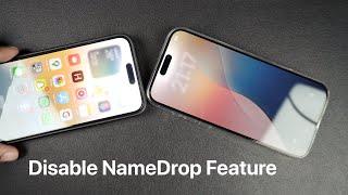 How To Turn off NameDrop | Stop iPhone From Sharing Contacts