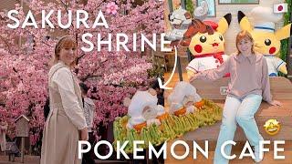 JAPAN VLOG | my first time at the POKEMON CAFE!!  + tokyo's SAKURA SHRINE  with another youtuber