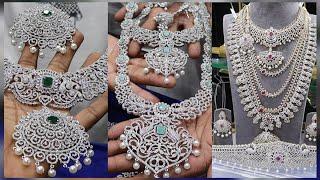 Latest American Diamond Bridal Jewellery Rent Purchase 2nd Sale| Wholesale immitation