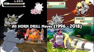 Evolution of Pokémon Moves - HORN DRILL (1996 - 2018)