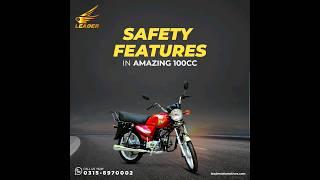 Leader proudly introduces the Amazing100cc, safest & secure motorbike #leaderautomotive #safestbike