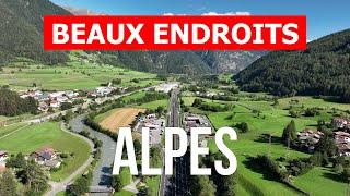 Montagnes des Alpes en 4k. Paysage des Alpes autrichiennes