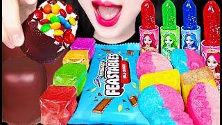 ASMR Edible Lipstick Chocolate S'mores Marshmallow 딕만스 마쉬멜로우 먹는 립스틱 먹방 Mukbang, Eating