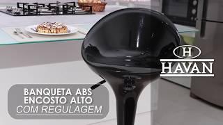 Banqueta Giratória ABS com Encosto Alto - Havan