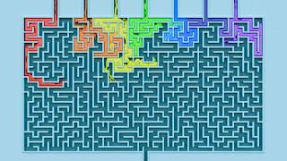 Which Color of the Rainbow Will Solve the Maze First? 