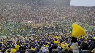 Michigan vs Ohio State 2021 - Fans Storming the Field at the Big House after Michigan Wins