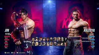 TEKKEN 8 CBT | Jin & Kazuya Character Select Outfit Presets - First Look!