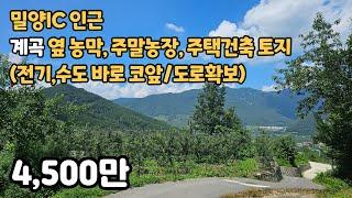 366.계곡옆 토지/농막,주말농장,주택건축 (계곡수도전기 코앞에 뷰까지굿)   #밀양부동산 #밀양농막토지 #밀양토지