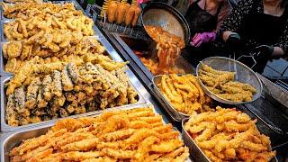 Amazing handmade fries sold 5,000 a day ! spicy rice cake Tteokbokki / korea street food