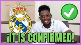 THE ARRIVAL OF ALPHONSO DAVIES / ES DEL MADRID IS CONFIRMEDREAL MADRID NEWS TODAY