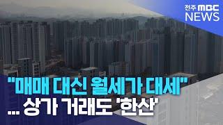 "매매 대신 월세가 대세"...상가 거래도 '한산' | 전주MBC 230110 방송