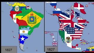 Evolução das Américas: Linha do Tempo das Nações Créditos dos vídeos para @GeographyandSpace