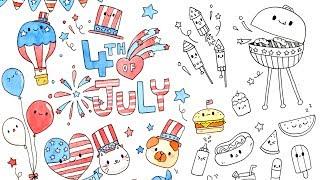 Kawaii 4th Of July Doodles – Cute & Fun Doodle Ideas !