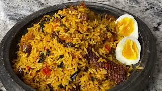 Concoction Jollof Rice With Palm Oil | 30 Minutes Lunch Idea