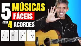 Aprenda 5 Musicas Fáceis Com 4 ACORDES - Prof. Sidimar Antunes