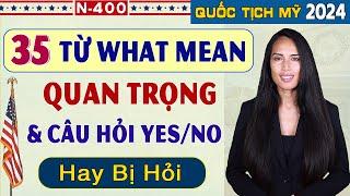 Tổng Hợp 35 Từ What Mean Quan Trọng & Câu Hỏi Yes/No Hay Gặp Trong Phỏng Vấn - Thi Quốc Tịch Mỹ 2024