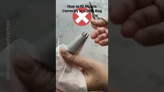 How to fit Nozzle correctly in a Piping Bag #shorts #youtubeshorts