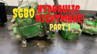 John Deere S680 ProDrive hydrostatic pump failure.