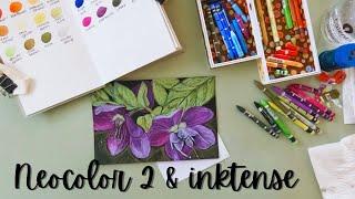 What's so special about Neocolor 2 crayons? I'll tell you what I learned. #artvlog #mixedmedia