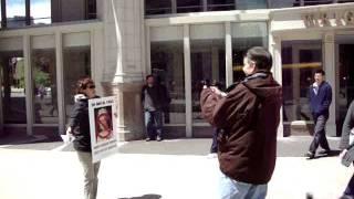 Irish Freedom Committee protests against Queen's visit to Ireland, Chicago