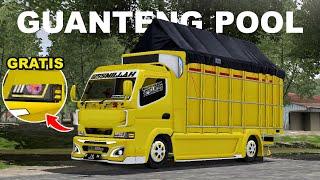 GUANTENG POOL || SHARE MOD TRUCK CANTER MBOIS LIVERY COSTUM || LIVERY MOD BUSSID TERBARU