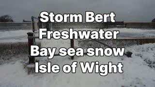  Storm Bert - Freshwater Bay sea snow - Isle of Wight