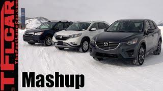 2016 Mazda CX-5 vs Honda CR-V vs Subaru Forester AWD Snow Traction Mashup Review