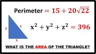 FINDING THE AREA OF A TRIANGLE || MATH COMPETITION PROBLEM
