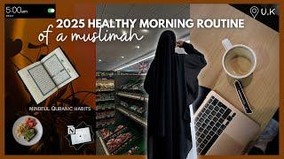 5AM productive morning routine of a muslimah | healthy Quranic self care habits for growth