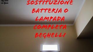 Come sostituire la batteria alla lampada di emergenza Beghelli TUTORIAL Fai da te DIY