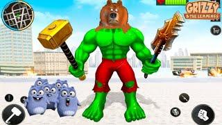 The grizzly & The Lemmings become Hulk Ni Incredible Monster Super Hero' City Game Bulbule MotaBhalu