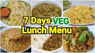 7 Days Vegetarian Lunch Menu  Affordable Weekly Lunch Menu by (YES I CAN COOK)