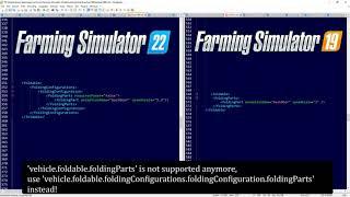 FS22 New modding changes to Foldable section of XML.