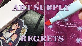 5 Art Supplies I REGRET Buying Sketchbooks, Yellowing Markers, Pencils