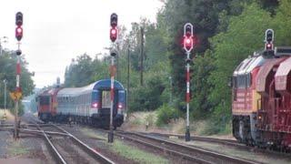 Hungary: MAV Class 418 (M41) diesel leaves Gyorszbadhegy station on a service to Szombathely